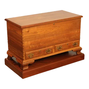 Chippendale Style Hand Crafted Walnut Blanket Chest Media Console