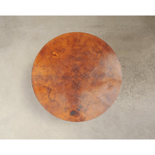 Carrie Bradshaw's Screen Used Burlwood Round Center Table For Sale - Image 4 of 18