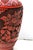 1980s Floral Cinnabar-Style MCM Asian Revival Style Molded Baluster Vase For Sale - Image 10 of 18