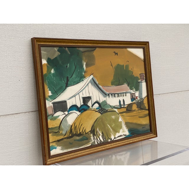 Realism Nils Eric Oback Gouache & Watercolor Landscape For Sale - Image 3 of 8