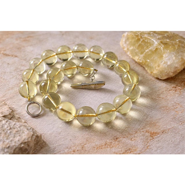 Lemon Quartz Beaded Necklace by Noblesse Oblige Studio, 18in, Usa For Sale - Image 10 of 10