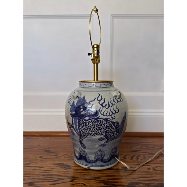 Showcasing classic Asian folk artistry and a bold baluster profile, this contemporary ceramic ginger jar lamp features...