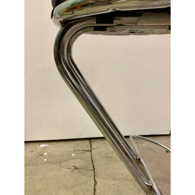 1970s 1970s Italian Mid-Century Modern Chrome Bar Stool For Sale - Image 5 of 11