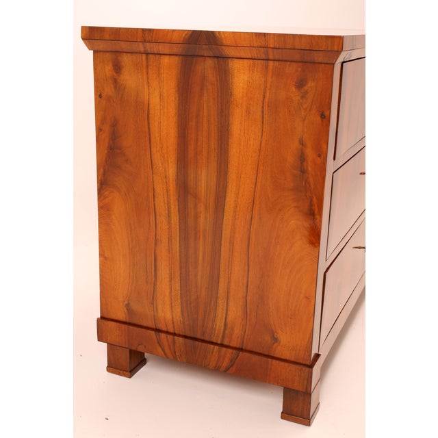 Biedermeier Chest of Drawers in Walnut, 1830 For Sale - Image 12 of 16
