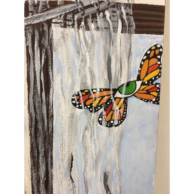 Detailed and beautiful original painting on canvas of the artist in her studio bathtub, rendered in Fay Sciarra’s personal...