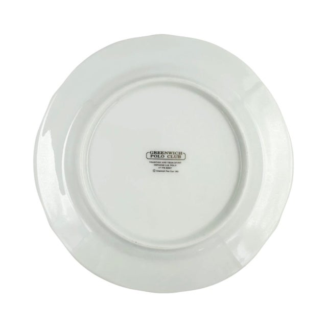 American Vintage Greenwich Polo Club Porcelain Plate 6.25"d For Sale - Image 3 of 7
