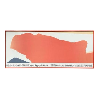 Original Helen Frankenthaler 1968 André Emmerich Gallery Abstract Exhibition Poster, Framed For Sale