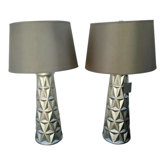 Aerin Lauder for Visual Comfort Modern Burnished Silver Leaf-Algre Tall ...