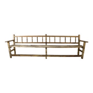 Early 19th Century Giant Colonial Church Bench For Sale