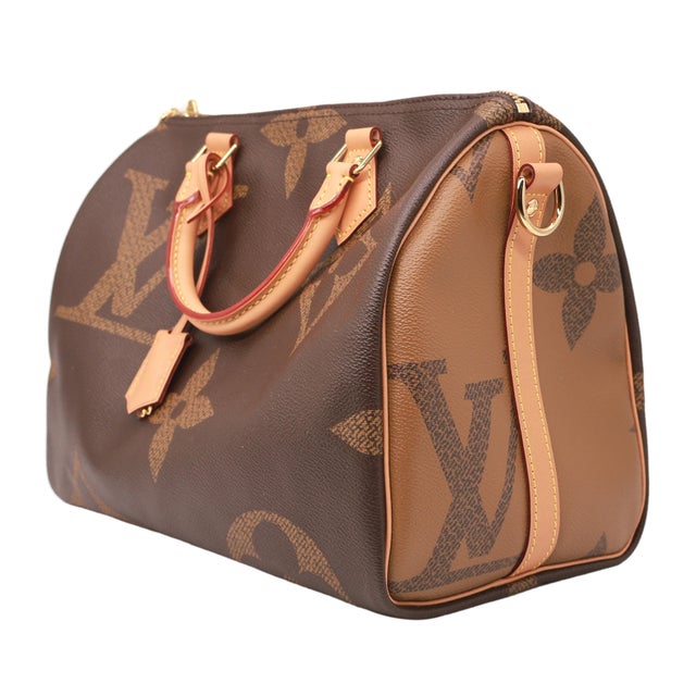 Louis Vuitton Reverse Giant Monogram Speedy Bandoulière 30 Shoulder Bag, 2019. The iconic speedy was first introduced in...