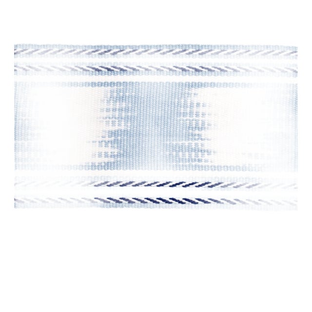 Schumacher Banyan Ikat Tape In Sky For Sale