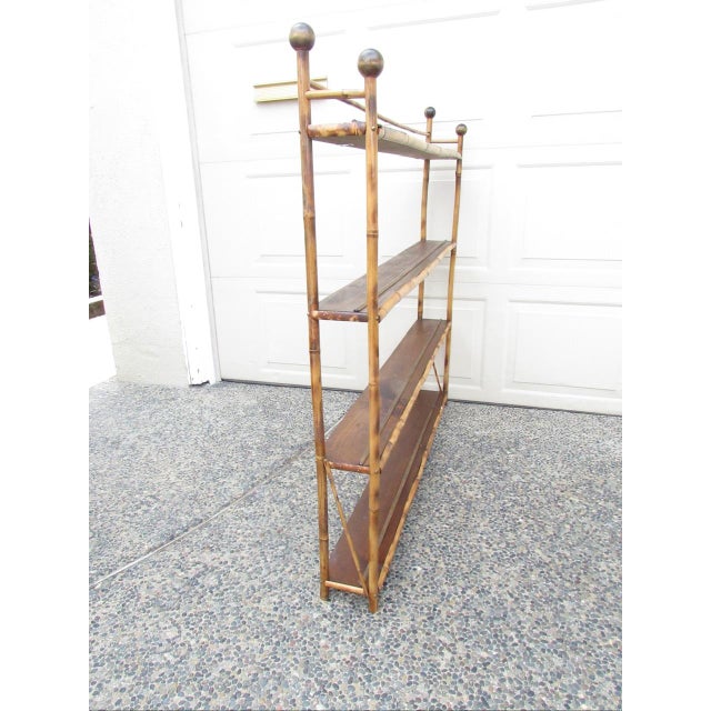 Antique English Bamboo Wall Shelf or Plate Rack For Sale - Image 15 of 17