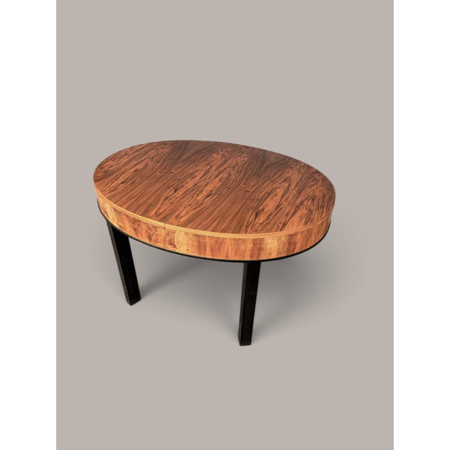 Art Deco Oval Table with Wood Grain, 1930 For Sale - Image 4 of 7