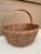 Antique Early 20th Century American Splint Oak Gathering Basket For Sale In South Bend - Image 6 of 11