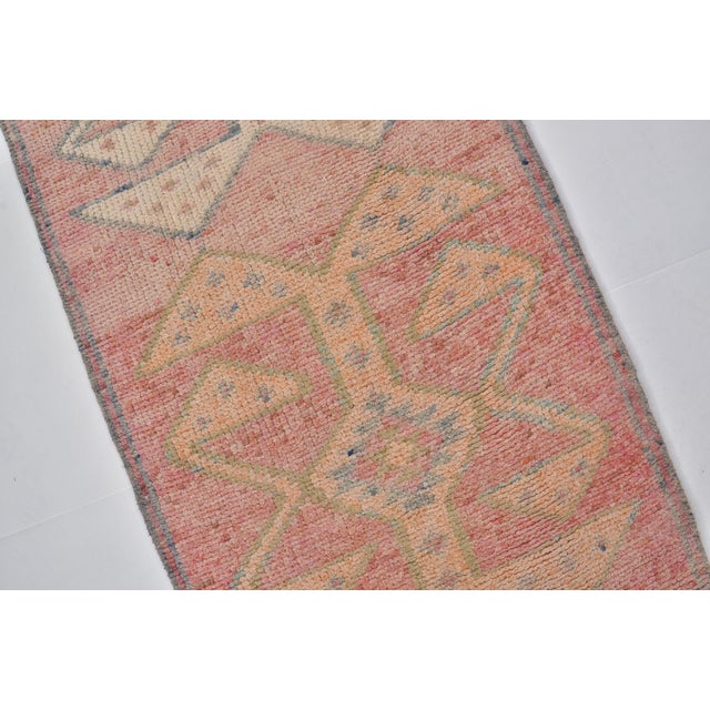 Textile Oushak Antique Hallway Runner Rug For Sale - Image 7 of 8