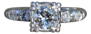 The Kimball: Ladies Platinum Engagement Ring set with 0.50 CT Diamond