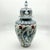 Handmade Ceramic “Shah” Vase (30cm) Traditional Blue & Turquoise Leaf Pattern – Regal Teardrop Art Decor For Sale - Image 6 of 7