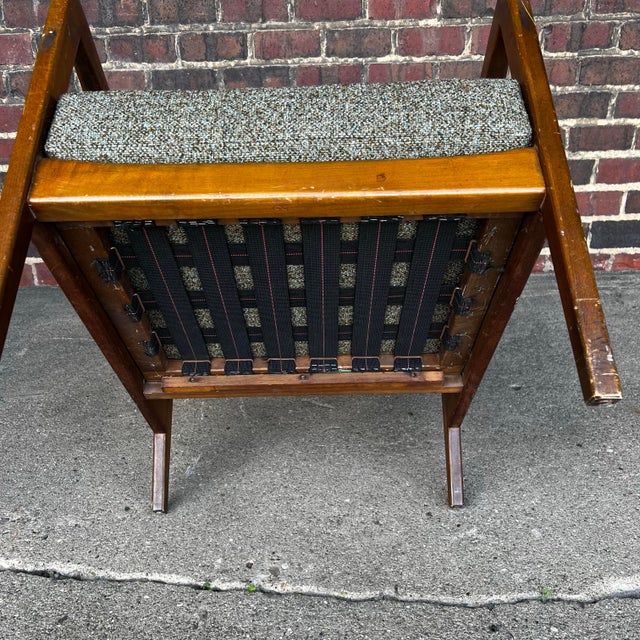 Dux Lounge Chair With New Foam and Fabric Straps (Green Tweed) For Sale - Image 9 of 12