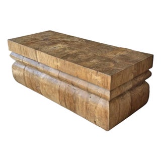 Large Reclaimed Teak Wood Table, Stunning Wood Textures, Modern Organic For Sale