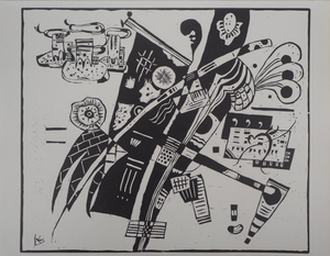 After Vassily Kandinsky, Composition, 1935, Engraved Wood