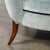 Art Deco Art Deco Scroll Form Lounge Chair W/ Walnut Supports & Powder-Blue Velvet Mohair For Sale - Image 3 of 13