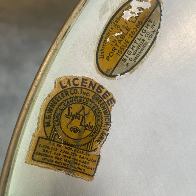 Mid-Century Modern m.g. Wheeler Sight Light Saucer Atomic Age Articulating Table Lamp For Sale - Image 3 of 9