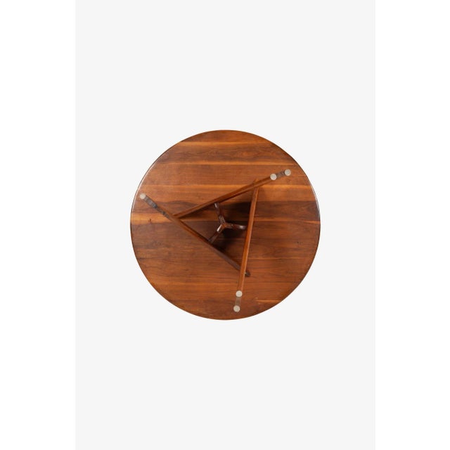 Arthur Espent Carpenter Three Leg Table Walnut Dining Table 1960 For Sale - Image 11 of 12