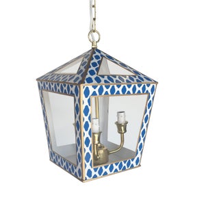 Dana Gibson Tucker Lantern in Navy Parsi For Sale