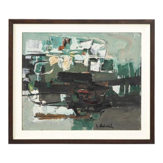Untitled Abstract Composition Signed Zvi Mairovich For Sale