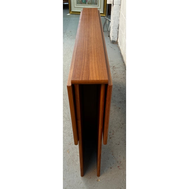 Mid-Century Teak Drop Leaf Dining Table by Nordisk Andels-Eksport of Denmark For Sale - Image 12 of 17