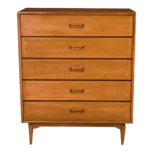 1960s Mid-Century Lane Acclaim Dovetail Walnut Tall Dresser