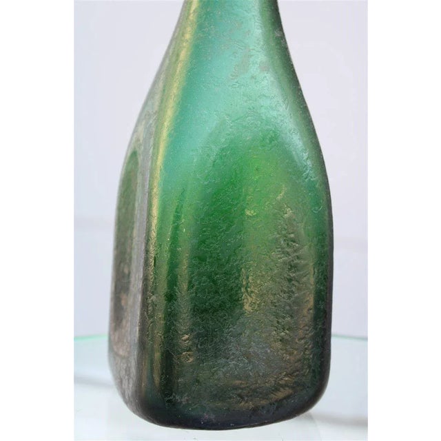 Forest Green Murano Glass Bottle from Seguso, 1960s For Sale - Image 8 of 10