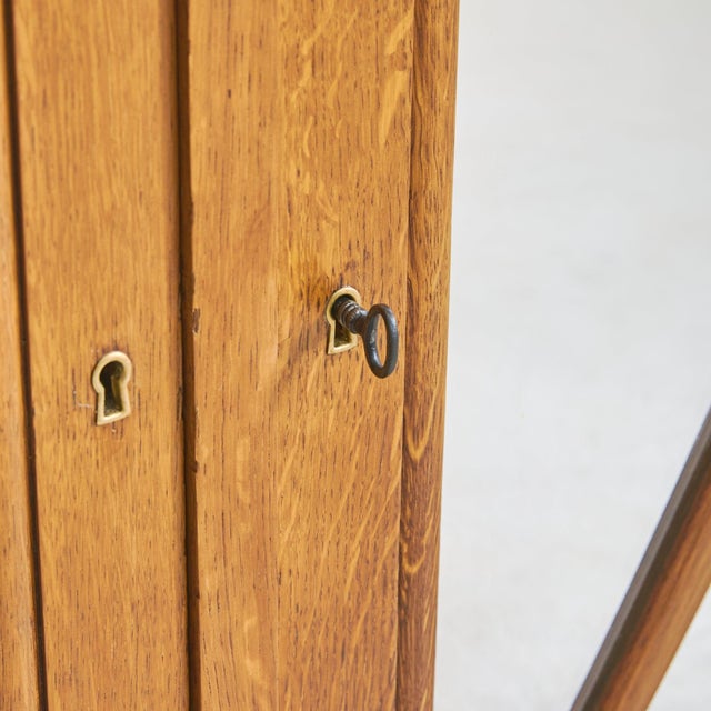French Mirrored Oak Credenza, 1940s For Sale - Image 11 of 12