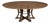 Large Round Dining Table in Light Brown Oak With Iron Base For Sale