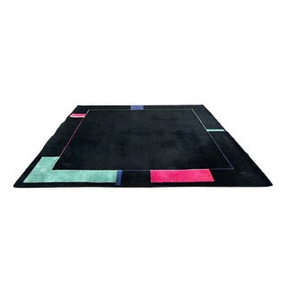 Vintage Square Kinast Rug, 1980s For Sale