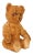 Vintage 1930's Golden Color Mohair Jointed Teddy Bear Toy Excelsior Wood Wool Stuffed Animal, Made in England For Sale