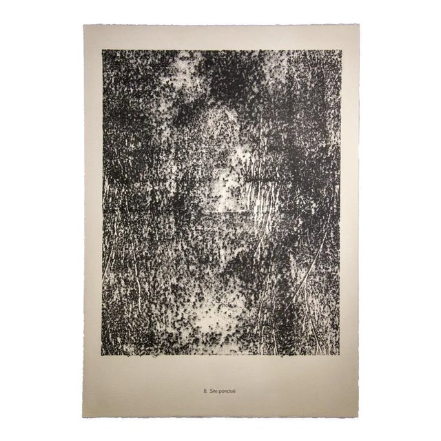 Site Ponctué is an original B/W Lithograph realized by the French founder of Art Brut, Jean Dubuffet Very good condition....