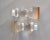 Transparent Modern Clear & Gold Turned Acrylic Candle Holders, Candlesticks, Pair For Sale - Image 8 of 13