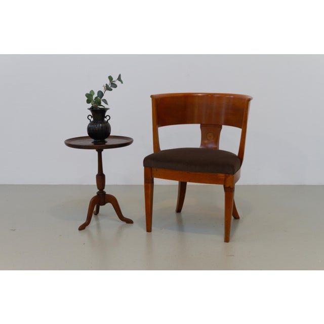 Antique Danish Round Back Oak Chair, 1920s For Sale - Image 15 of 18
