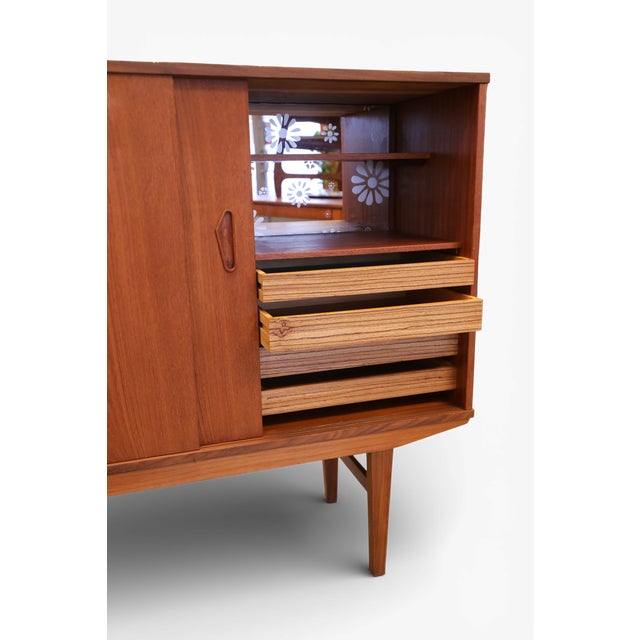 Mid-Century Modern Danish Teak Bar Cabinet, 1960s For Sale - Image 3 of 18