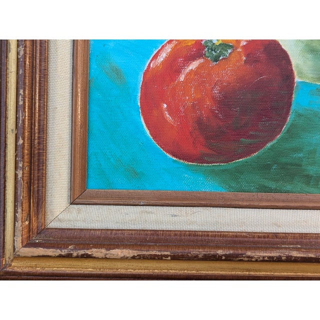 Vintage Still Life Vegetable Painting Framed For Sale In Charlotte - Image 6 of 13