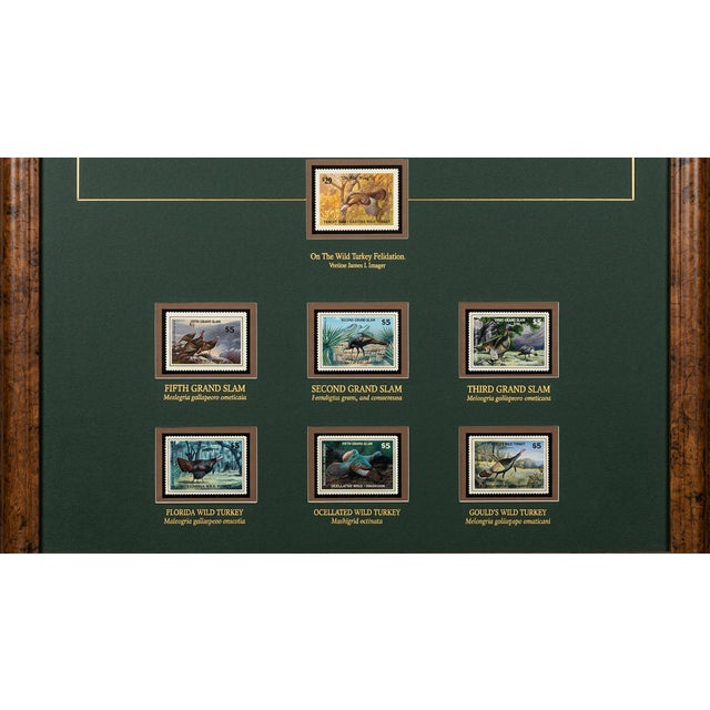 Contemporary James H. Killen Turkey Stamp Signed Print and Turkey Stamps Collage For Sale - Image 3 of 4