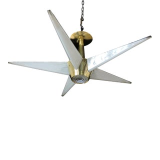 Mid Century Modern Lightolier Claremont Starburst Star Chandelier Light For Sale