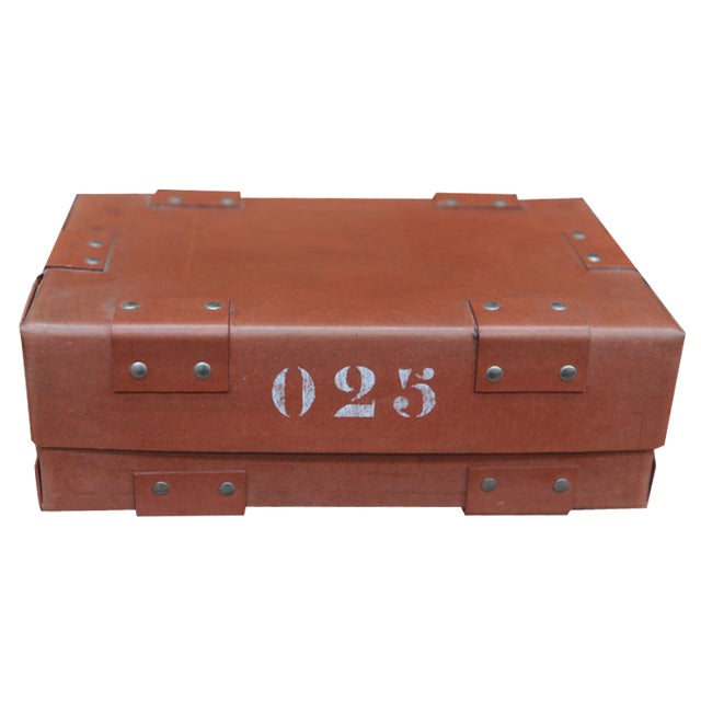 French Red Bank Bullion Boxes, 1940s, Set of 6 For Sale