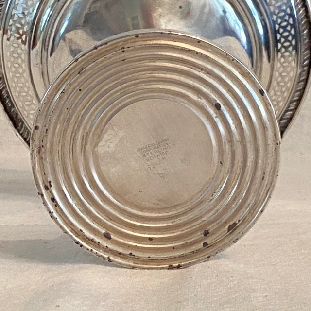 Sterling Silver Weighted Bottom Compote or Bon-Bon Dish by Tarlton Silver Corporation For Sale In Sacramento - Image 6 of 8
