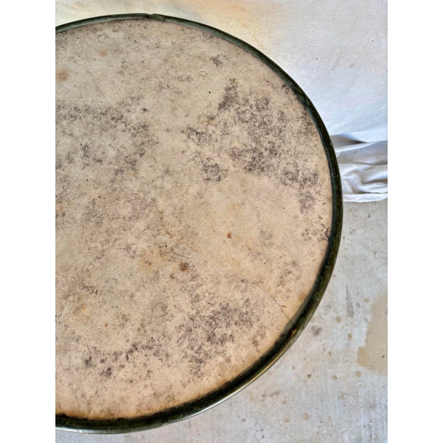 Brown Late 19th Century French Iron and Stone Bistro Garden Table For Sale - Image 8 of 12