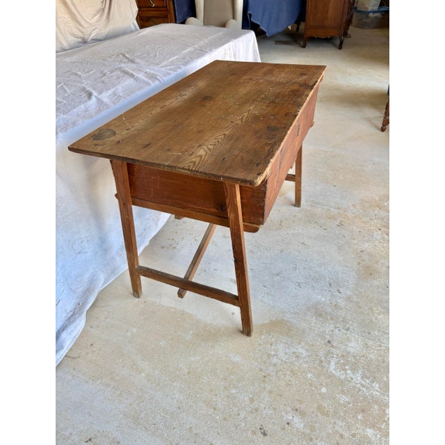 Spanish 19th Century Spanish Pine One Drawer Side Table For Sale - Image 3 of 12