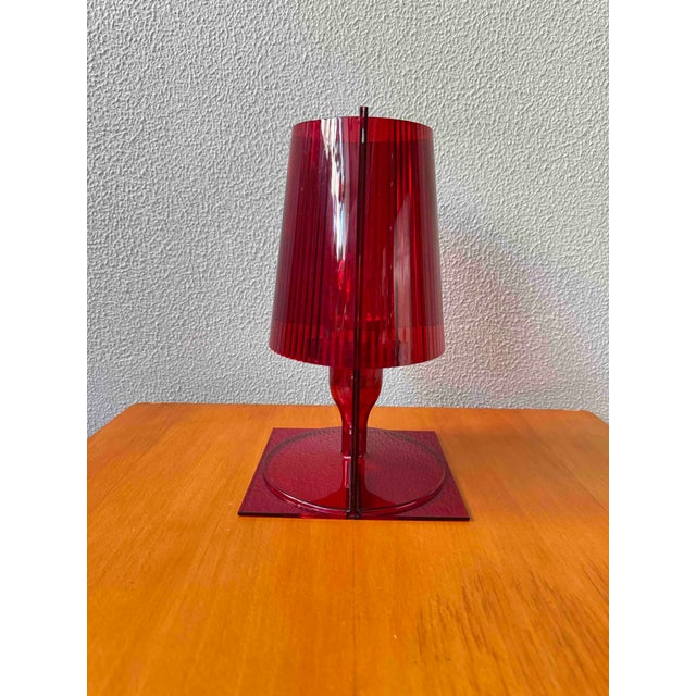 Red Table Lamp in Red Transparent Polycarbonate by Ferruccio Laviani for Kartell, 2003 For Sale - Image 8 of 16