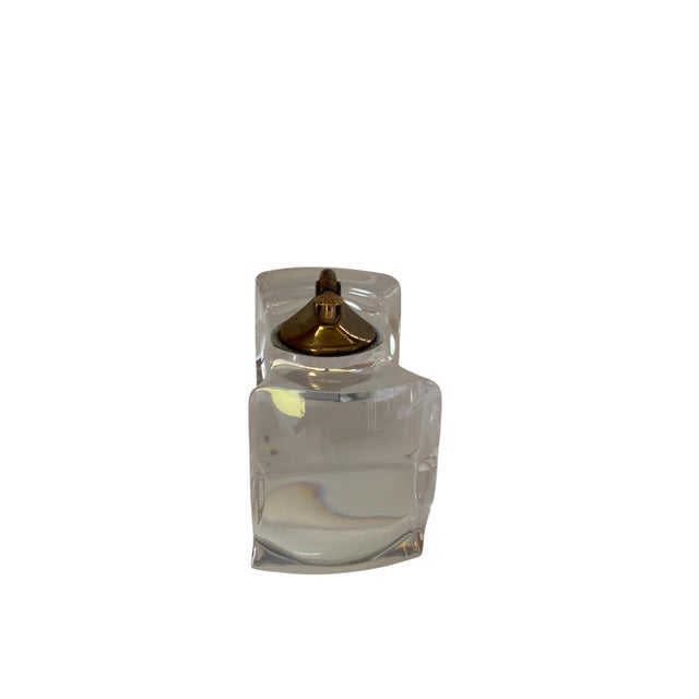 Vintage Mid-Century Modern Ritts Co. Astrolite Lucite Table Lighter Evans Insert&nbsp; Made in USA 1960s-1970s. Approx. 4”...