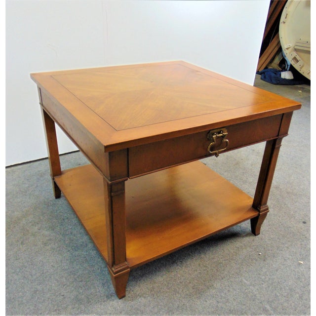 Wood Baker Regency Style Cherry Side Table For Sale - Image 7 of 8